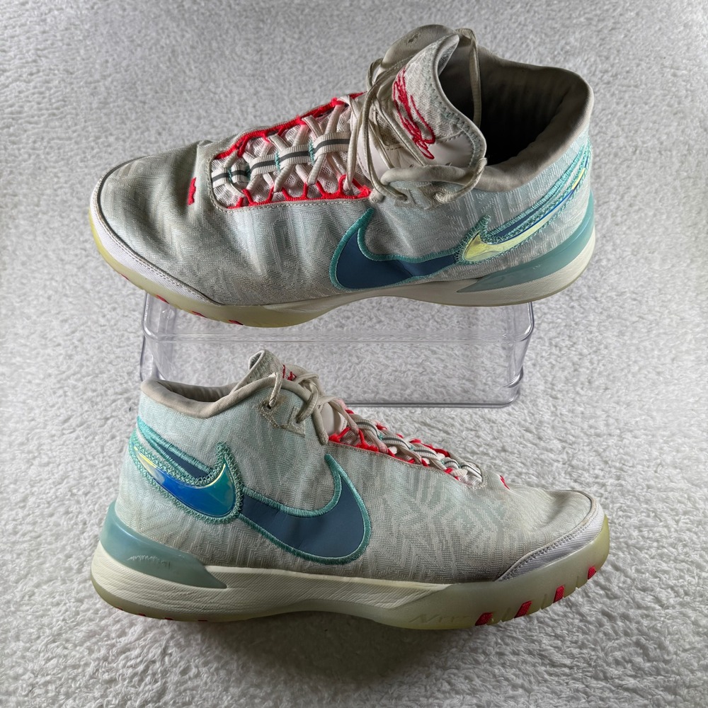 Nike Lebron NXXT Genisus Mens Size 13 Blue Red Athletic Basketball Shoe Sneakers